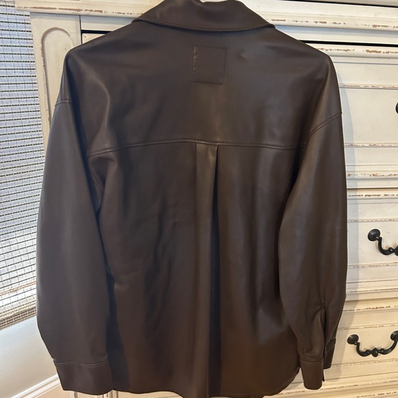 Abercrombie & Fitch Women’s Brown Button-up Shirt Jacket Oversized Small - Picture 3 of 4